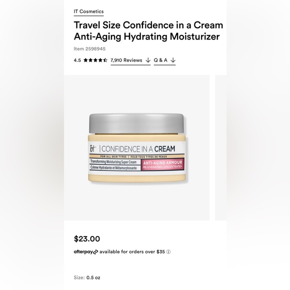 🆕 IT Cosmetics Confidence in a Cream Anti-Aging Armour Moisturizer. NWT. - Picture 11 of 11